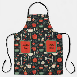 Weihnachten, bunt, topf, Mistel, Kochen, Küche  エプロン