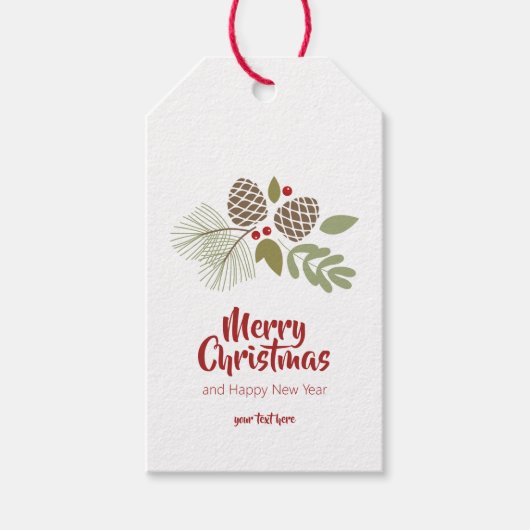 Weihnachten, elegant, Winter. ギフトタグ (正面)