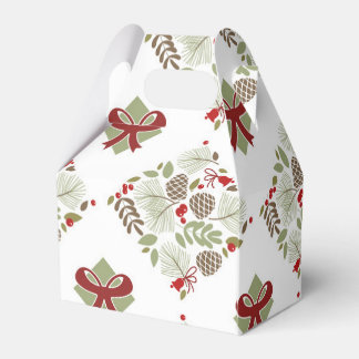 Weihnachten, elegant, Winter. Geschenkschachtel フェイバーボックス