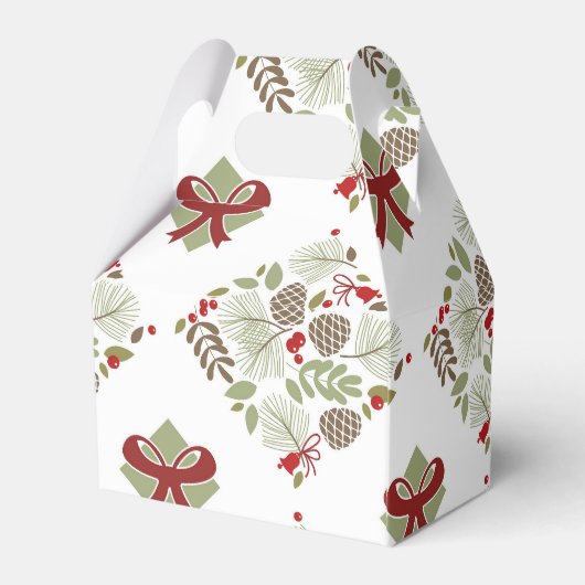 Weihnachten, elegant, Winter. Geschenkschachtel フェイバーボックス (裏面サイド)