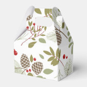 Weihnachten, elegant, Winter. Geschenkschachtel フェイバーボックス (裏面サイド)