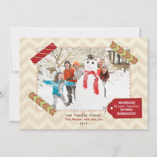 Weihnachten Foto-Karte シーズンカード (正面)