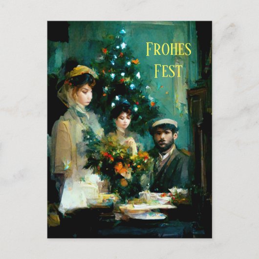 Weihnachten im Familienkreis. Impressionistisch ポストカード (正面)