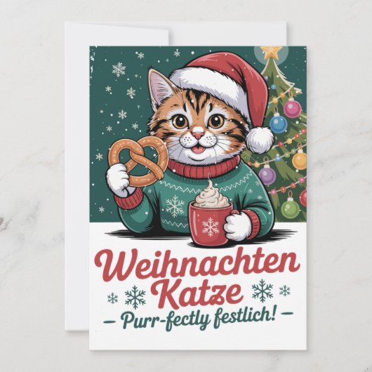 Weihnachten Katze - Christmas Cat シーズンカード (正面)