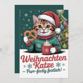 Weihnachten Katze - Christmas Cat シーズンカード (正面/裏面)