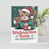 Weihnachten Katze - Christmas Cat シーズンカード (スタンド正面)