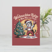 Weihnachten Katze - Christmas Cat シーズンカード (スタンド正面)