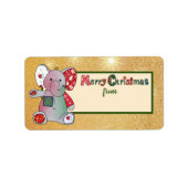 Weihnachten mit Elefant ラベル (正面)