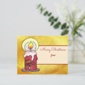 Weihnachten mit Kerze Postkarte ポストカード (スタンド正面)