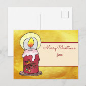 Weihnachten mit Kerze Postkarte ポストカード (正面/裏面)