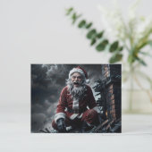 Weihnachten mit Santa Claus bösem Zwilling ポストカード (スタンド正面)