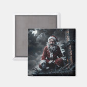 Weihnachten mit Santa Claus bösem Zwilling マグネット (正面/裏面)