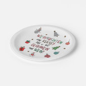 Weihnachten ohne Kekse? Lustiger Weihnachtsteller ペーパープレート (アングル)