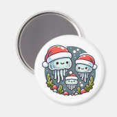 Weihnachten Quallen Familie マグネット (正面/裏面)