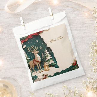 Weihnachtlicher Rentier Wald Rahmen フェイバーバッグ