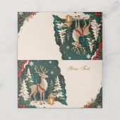 Weihnachtlicher Rentier Wald Rahmen プレイスカード (外部開封)