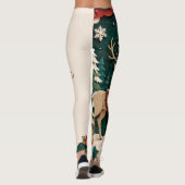 Weihnachtlicher Rentier Wald Rahmen レギンス (裏面)