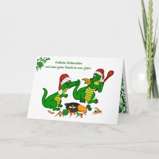 Weihnachts Drachen氏， auf Deutsch シーズンカード (正面)