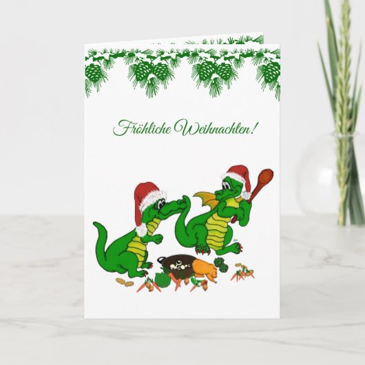 Weihnachts Drachen氏， auf Deutsch シーズンカード (正面)