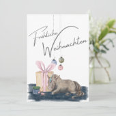 Weihnachts Karte mit Pferdebild, Pferdegeschenk 招待状 (スタンド正面)