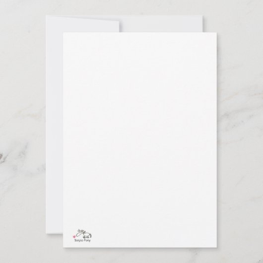 Weihnachts Karte mit Pferdebild, Pferdegeschenk 招待状 (裏面)