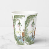 Weihnachts Pappbecher mit Pony, Tischgeschirr 紙コップ (右)