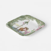 Weihnachts-Pappteller mit süssem Ponybild ペーパープレート (傾斜あり)