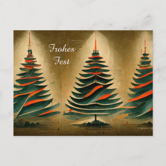 Weihnachtsbaum. Art Deco Style ポストカード (正面)