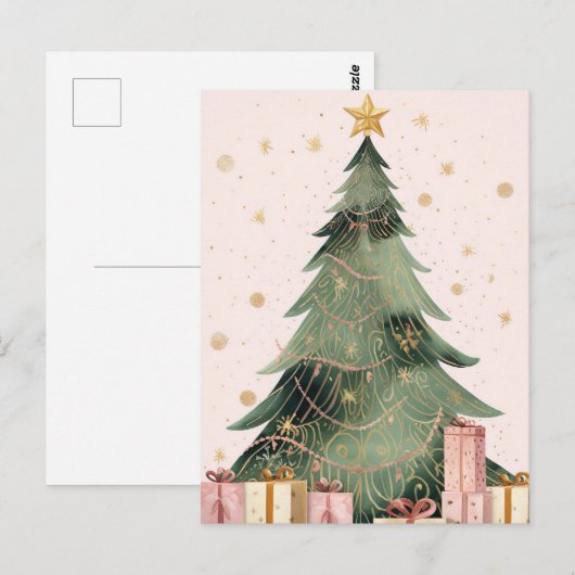 Weihnachtsbaum mit Geschenken ポストカード (正面/裏面)