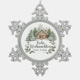 Weihnachtsbaumschmuck Schneeflocke Ornament Zinn スノーフレークピューターオーナメント
