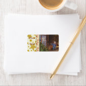 Weihnachtschlitten rechteckiger aufkleber ラベル (インサイチュ)