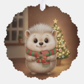 Weihnachtsdekoration mit weichem Igel zum Aufhänge オーナメントカード (裏面)