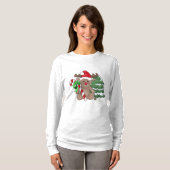Weihnachtselch mit Zuckerstange Tシャツ (正面フル)