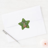 Weihnachtselch und Sterne 星シール (封筒)