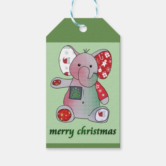 Weihnachtselefant ギフトタグ (正面)