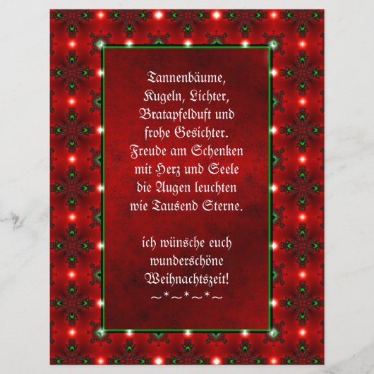 Weihnachtsgedicht Deutsch，テキストの追加 (正面)