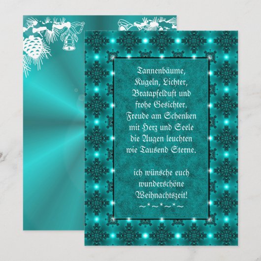 Weihnachtsgedicht Deutsch,テキストの追加 ノートカード (正面/裏面)