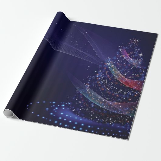 Weihnachtsgeschenkpapier in Blau ラッピングペーパー (アンロールド)