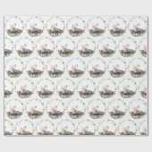 Weihnachtsgeschenkpapier mit Pferdebild ラッピングペーパー (フラット)