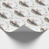 Weihnachtsgeschenkpapier mit Pferdebild ラッピングペーパー (角)