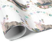 Weihnachtsgeschenkpapier mit Pferdebild ラッピングペーパー (ロールコーナー)