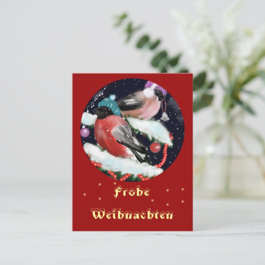 Weihnachtsgruss, Dompfaff ポストカード (スタンド正面)