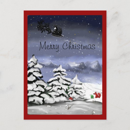 Weihnachtsgruss, Geschenk für den Fuchs シーズンポストカード (正面)