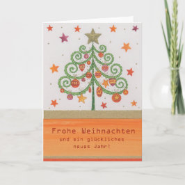Weihnachtskarte Bunter Tannenbaum シーズンカード