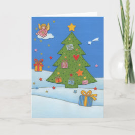Weihnachtskarte Engel auf Wolke シーズンカード