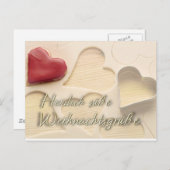 Weihnachtskarte Herzlich suese Weihnachtsgruese ポストカード (正面/裏面)