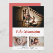 Weihnachtskarte mit deinen eigenen Fotos - Vorlage シーズンカード (正面/裏面)