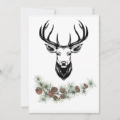  „Weihnachtskarte mit Hirsch - Winterzauber“ カード (正面)