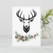  „Weihnachtskarte mit Hirsch - Winterzauber“ カード (スタンド正面)