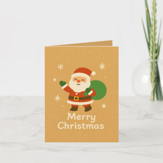Weihnachtskarte mit Santa Claus Merry Christmas カード